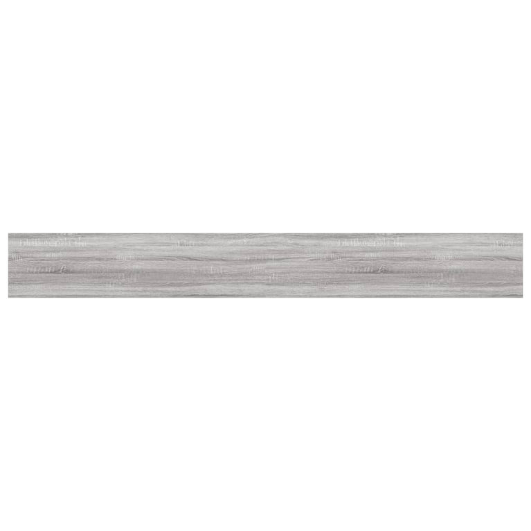 Wandschappen 4 st 80x10x1,5 cm bewerkt hout grijs sonoma eiken