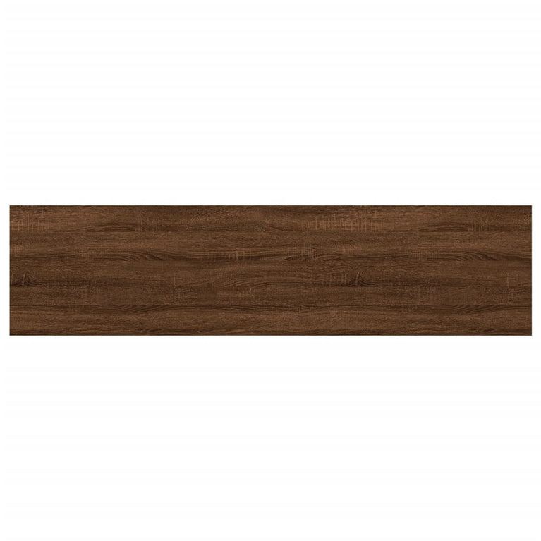 Wandschappen 4 st 80x20x1,5 cm bewerkt hout bruineikenkleurig