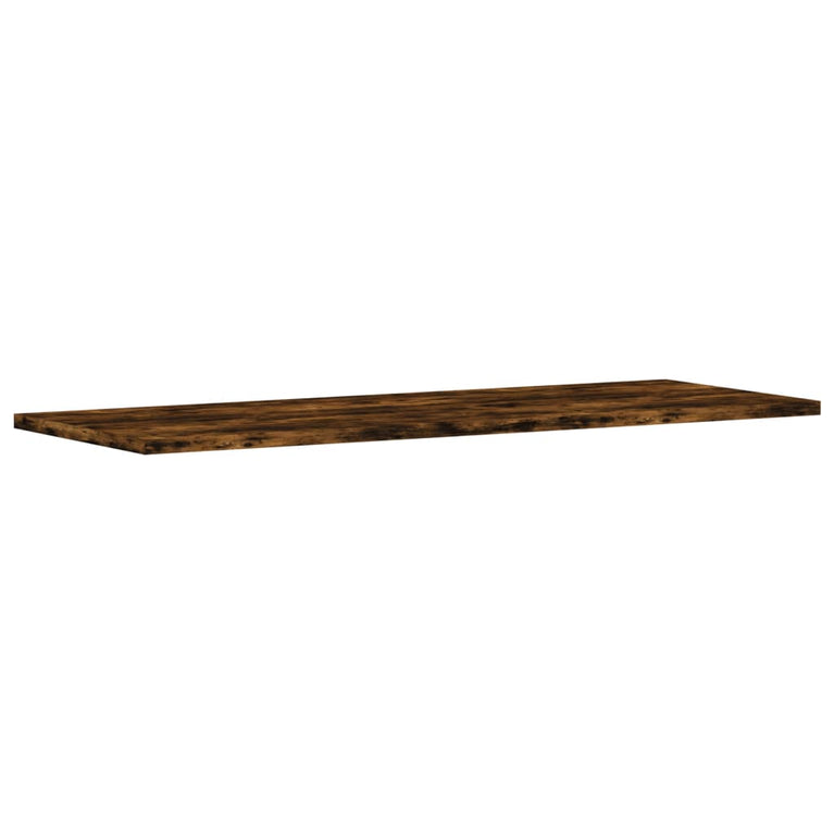 Wandschappen 4 st 80x30x1,5 cm bewerkt hout gerookt eikenkleur