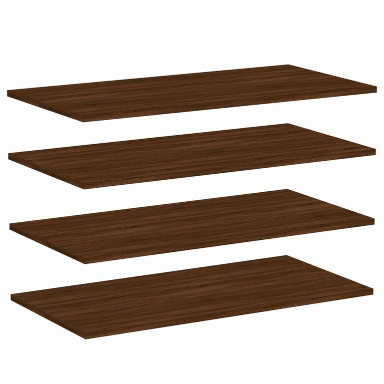 Wandschappen 4 st 80x40x1,5 cm bewerkt hout bruineikenkleurig