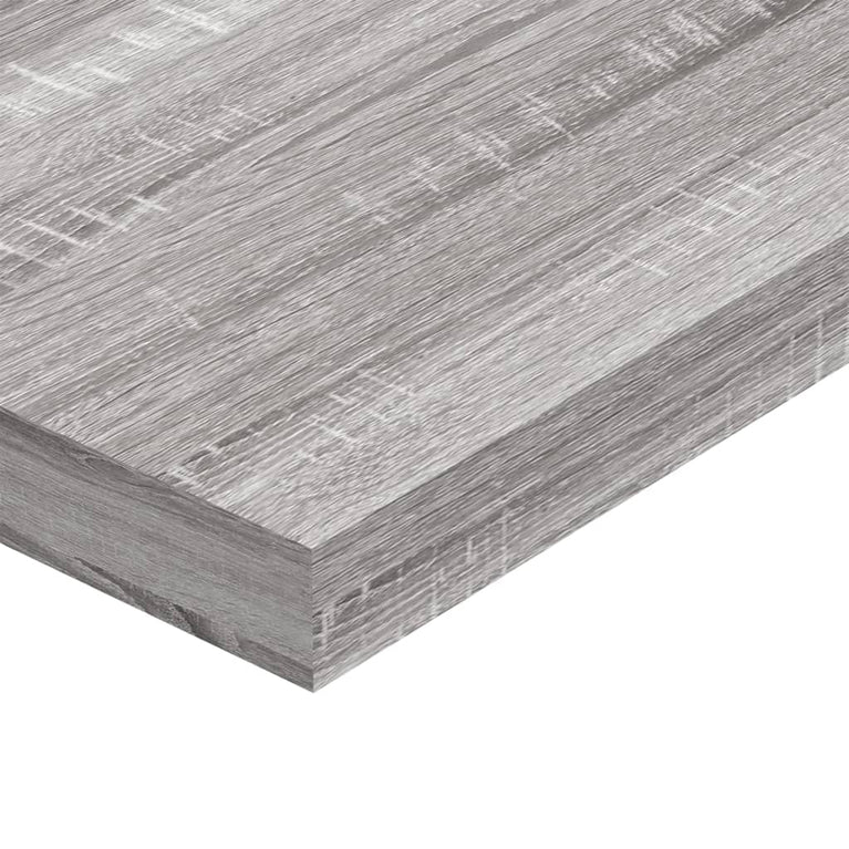 Wandschappen 4 st 100x10x1,5 cm bewerkt hout grijs sonoma eiken