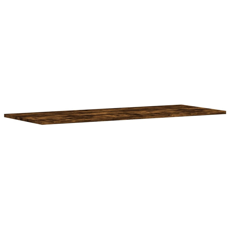 Wandschappen 4 st 100x40x1,5 cm bewerkt hout gerookt eikenkleur