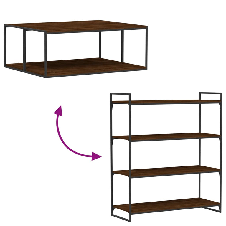 Wandschappen 4 st 100x40x1,5 cm bewerkt hout bruineikenkleurig