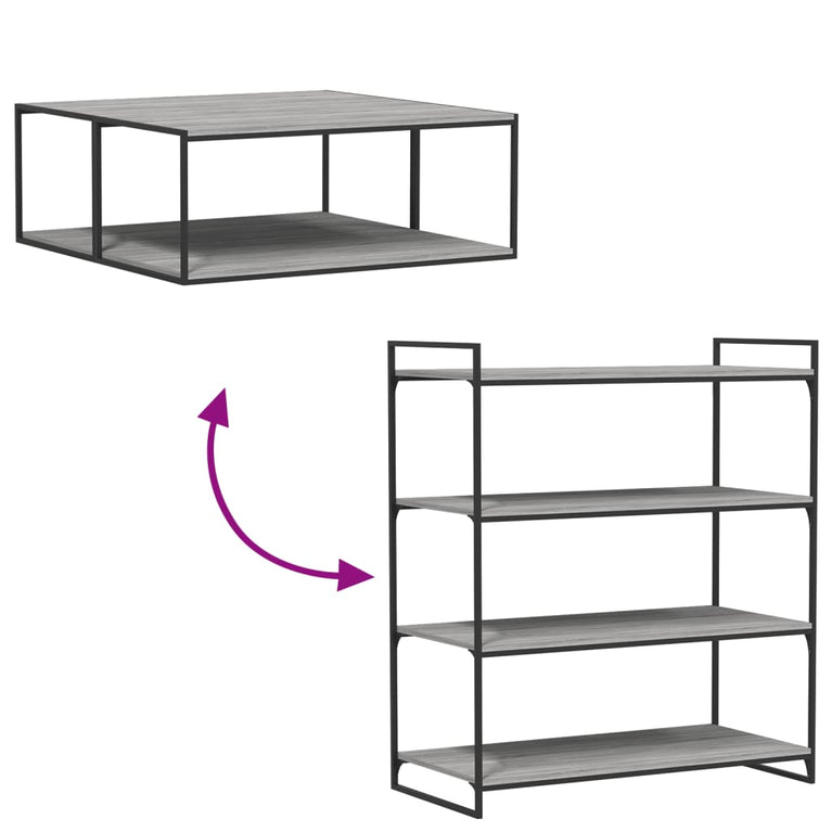 Wandschappen 4 st 100x50x1,5 cm bewerkt hout grijs sonoma eiken