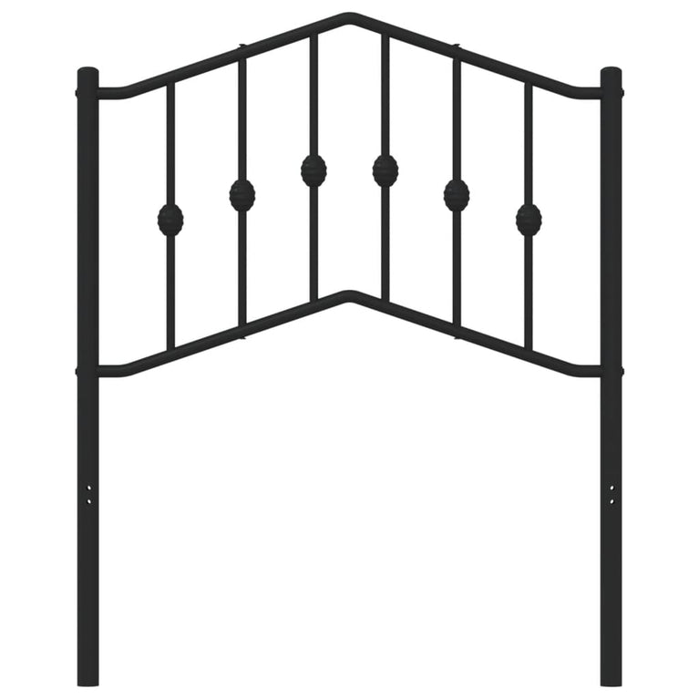 Hoofdbord 75 cm metaal zwart