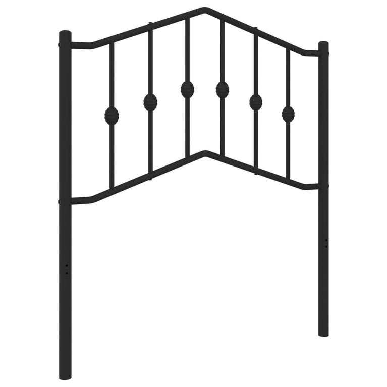 Hoofdbord 80 cm metaal zwart