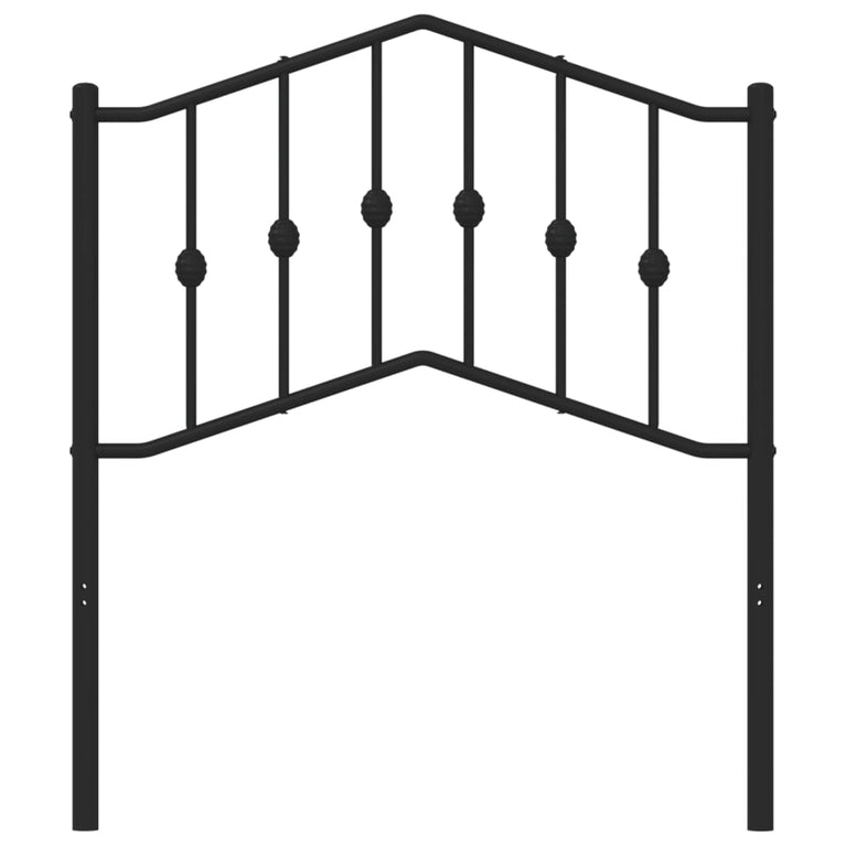 Hoofdbord 80 cm metaal zwart