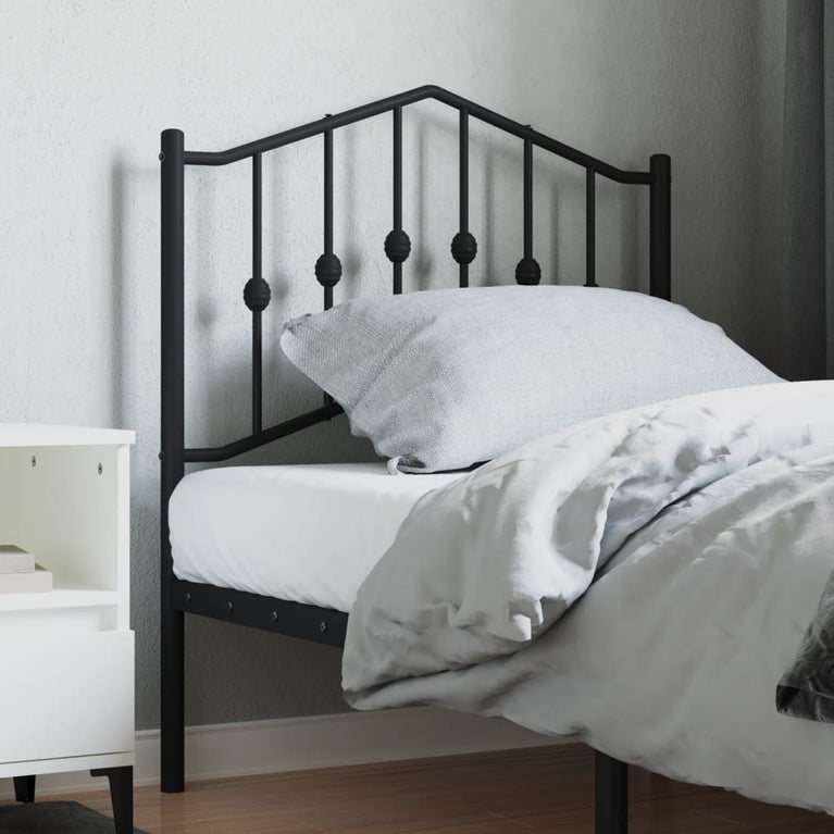 Hoofdbord 80 cm metaal zwart