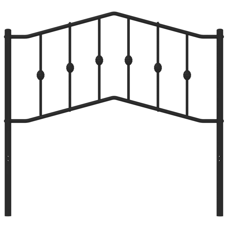Hoofdbord 100 cm metaal zwart