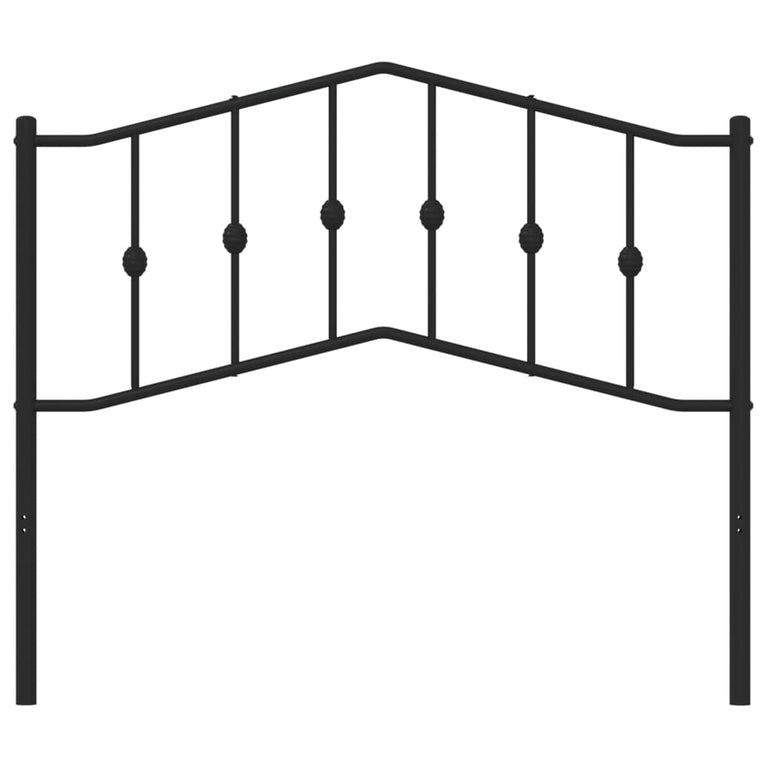 Hoofdbord 107 cm metaal zwart
