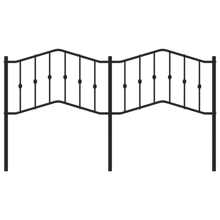 Hoofdbord 160 cm metaal zwart