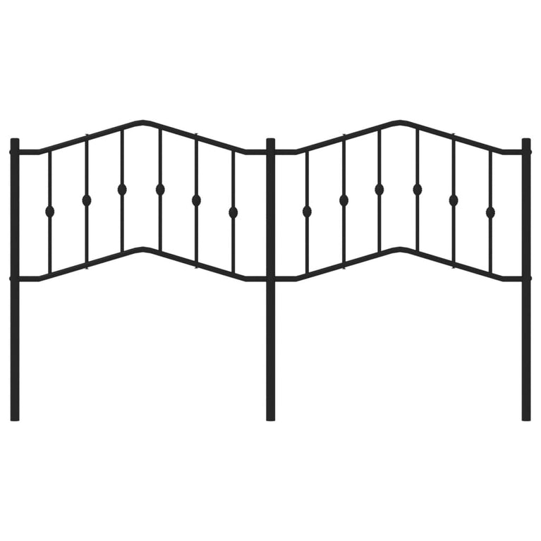 Hoofdbord 180 cm metaal zwart
