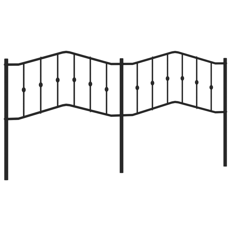 Hoofdbord 200 cm metaal zwart