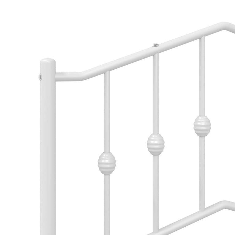 Bedframe met hoofd- en voeteneinde metaal wit 140x200 cm