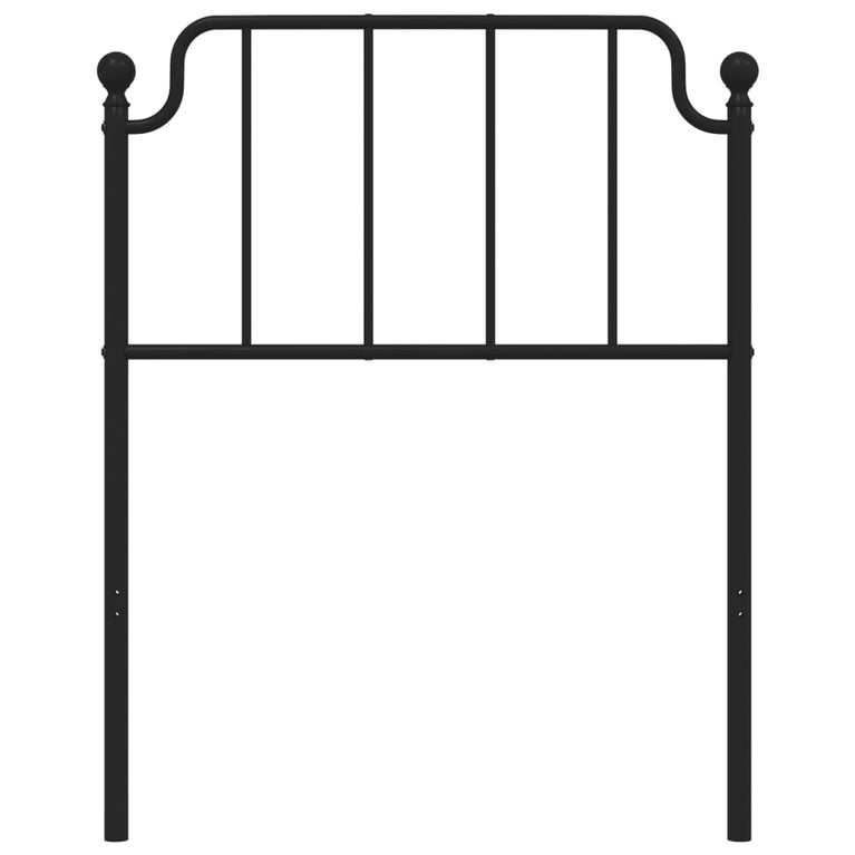 Hoofdbord 80 cm metaal zwart