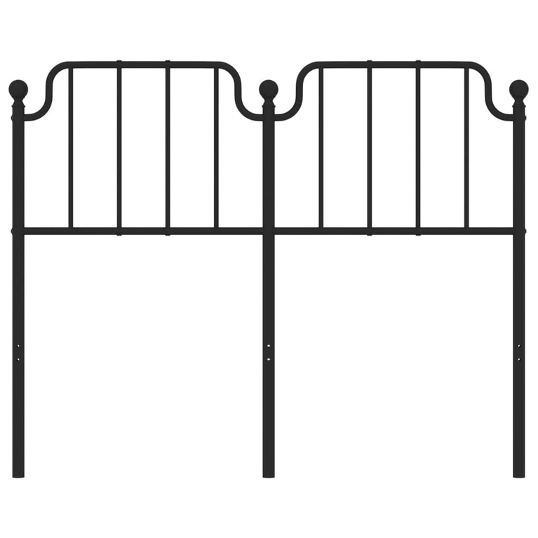 Hoofdbord 120 cm metaal zwart
