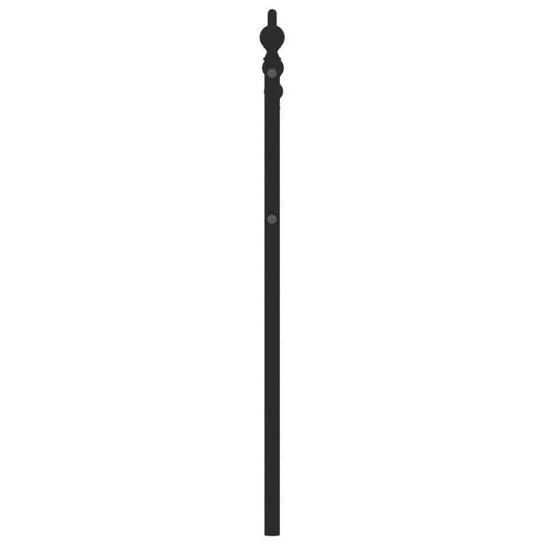 Hoofdbord 120 cm metaal zwart