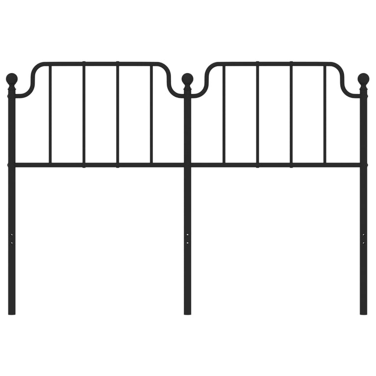 Hoofdbord 135 cm metaal zwart