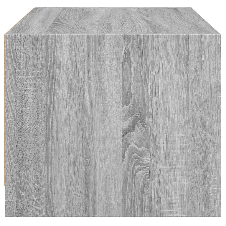 Salontafel met glazen deuren 68x50x42 cm grijs sonoma eiken