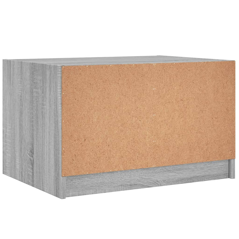 Salontafel met glazen deuren 68x50x42 cm grijs sonoma eiken