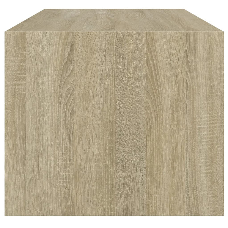 Salontafel met glazen deuren 102x50x42 cm sonoma eikenkleurig