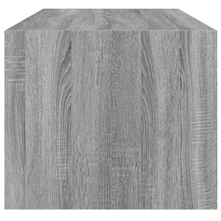 Salontafel met glazen deuren 102x50x42 cm grijs sonoma eiken