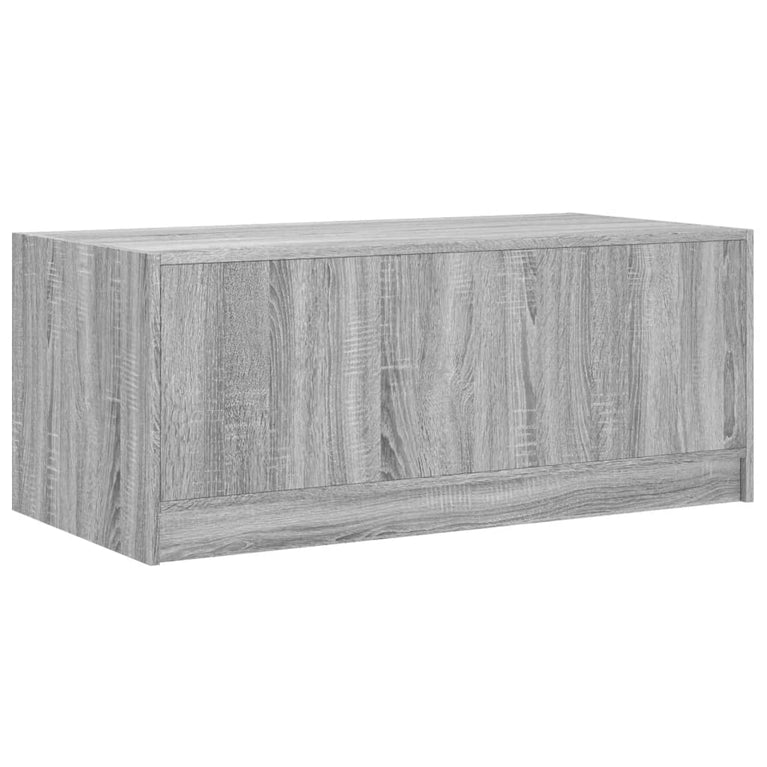 Salontafel met glazen deuren 102x50x42 cm grijs sonoma eiken