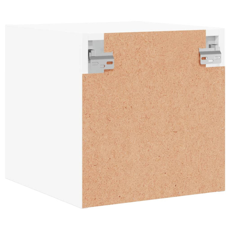 Nachtkastje met glazen deur 35x37x35 cm wit