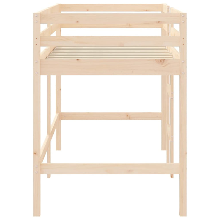 Kinderhoogslaper met ladder 90x200 cm massief grenenhout MeubelReus