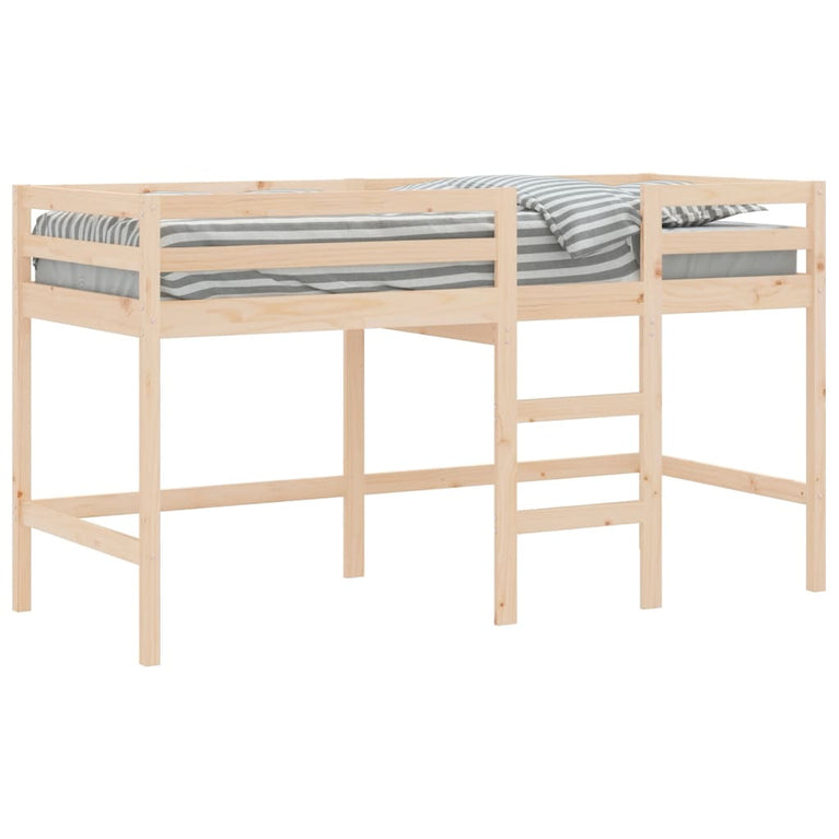 Kinderhoogslaper met ladder 90x190 cm massief grenenhout MeubelReus