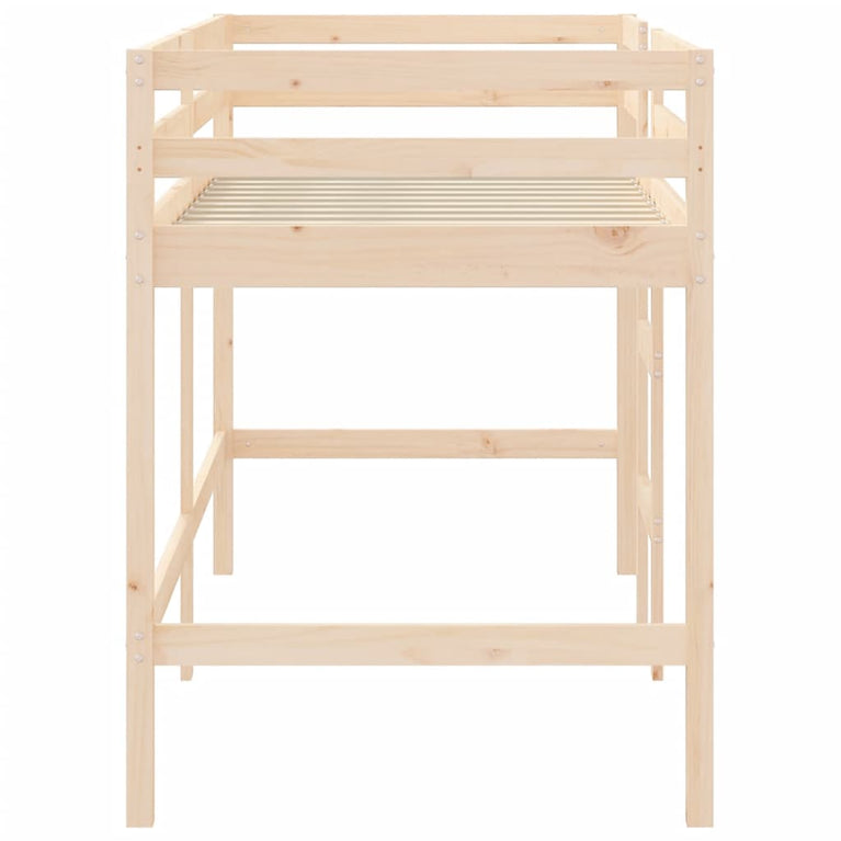 Kinderhoogslaper met ladder 90x190 cm massief grenenhout MeubelReus