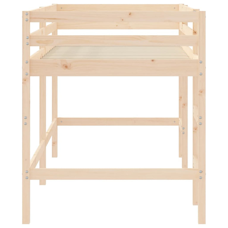 Kinderhoogslaper met ladder 90x200 cm massief grenenhout MeubelReus