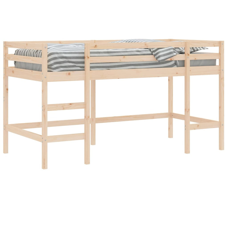 Kinderhoogslaper met ladder 90x190 cm massief grenenhout MeubelReus