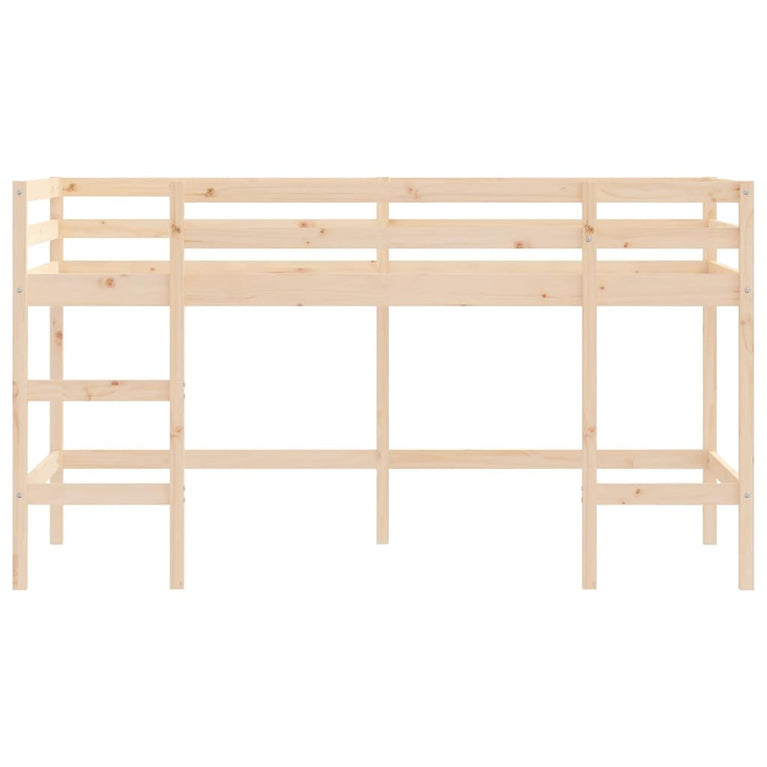 Kinderhoogslaper met ladder 90x190 cm massief grenenhout MeubelReus