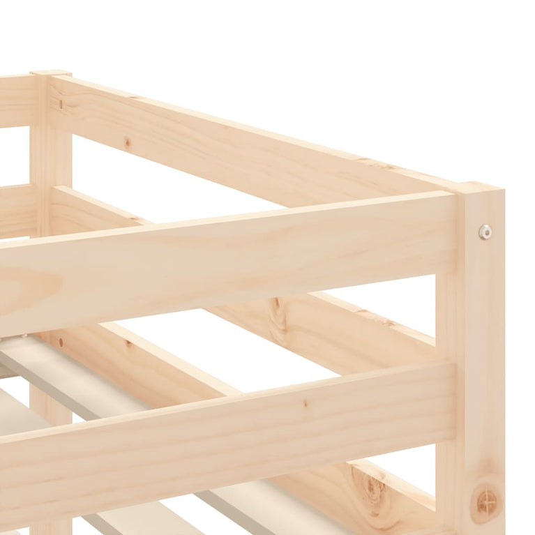 Kinderhoogslaper met ladder 90x190 cm massief grenenhout MeubelReus