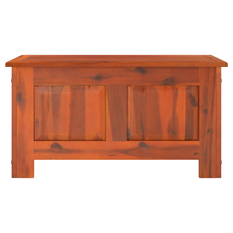 Opbergkist met deksel massief acaciahout bruin