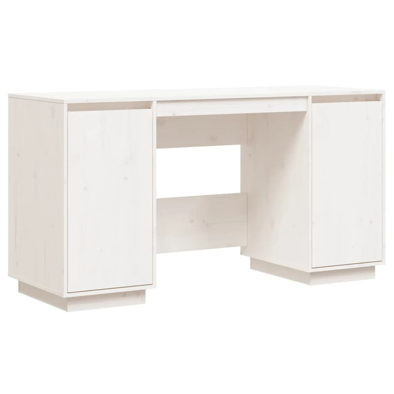 Bureau 140x50x75 cm massief grenenhout wit MeubelReus