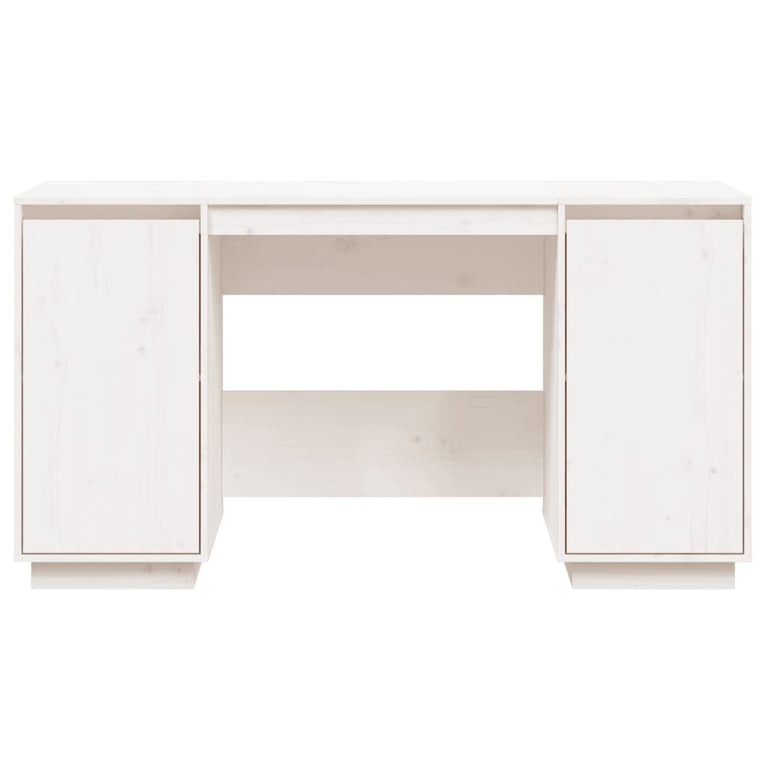 Bureau 140x50x75 cm massief grenenhout wit MeubelReus