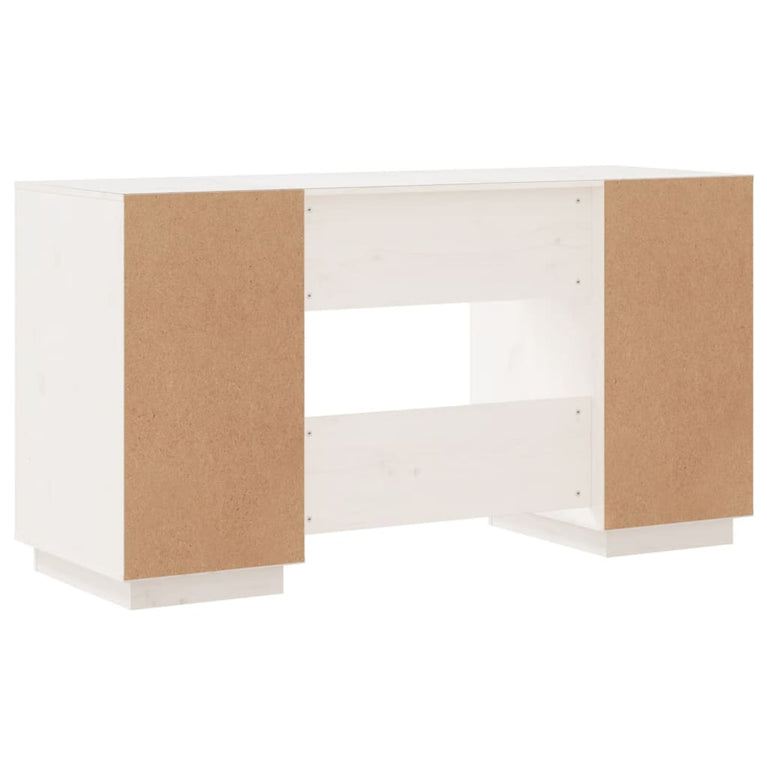 Bureau 140x50x75 cm massief grenenhout wit MeubelReus