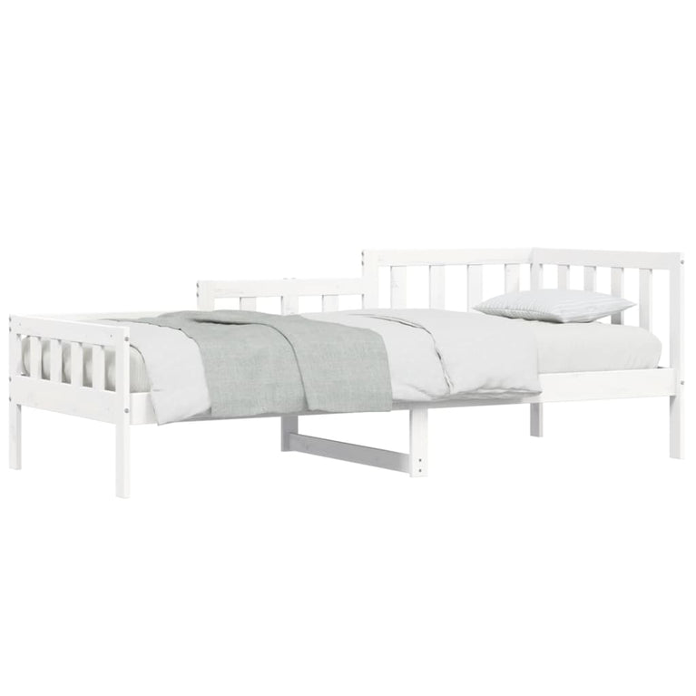 Slaapbank 90x200 cm massief grenenhout wit MeubelReus
