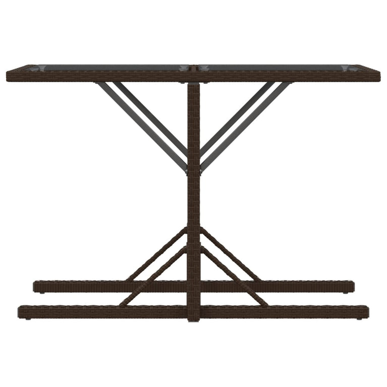 3-delige Bistroset met kussens poly rattan bruin