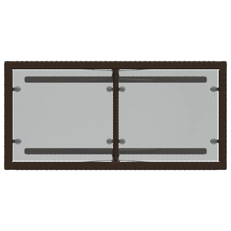 3-delige Bistroset met kussens poly rattan bruin