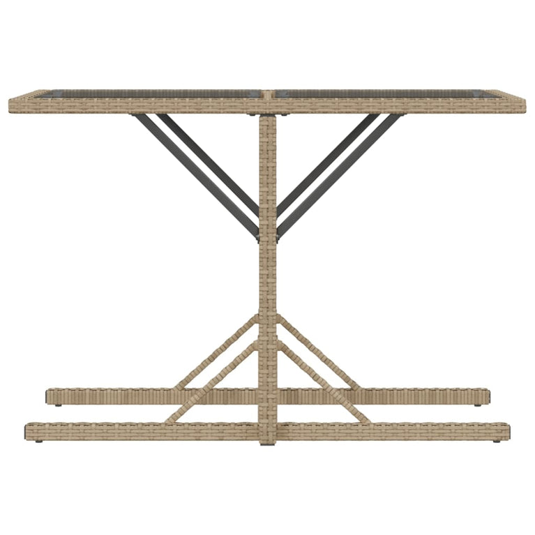 3-delige Bistroset met kussens poly rattan beige