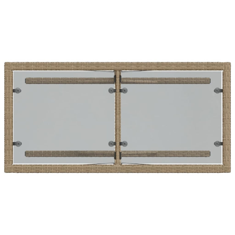 3-delige Bistroset met kussens poly rattan beige