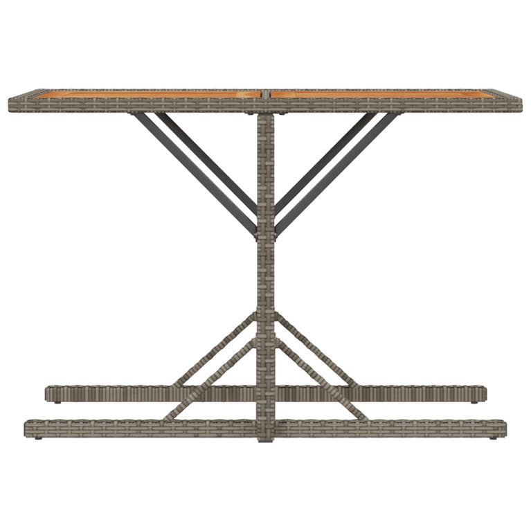 3-delige Bistroset met kussens poly rattan grijs
