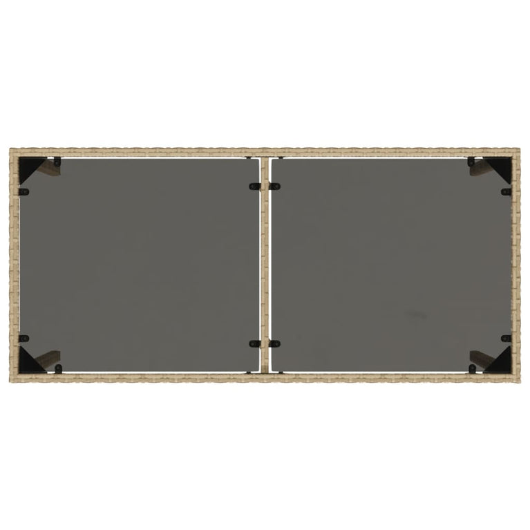 5-delige Tuinset met kussens poly rattan beige