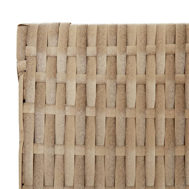 Kamerscherm 6 panelen poly rattan beige
