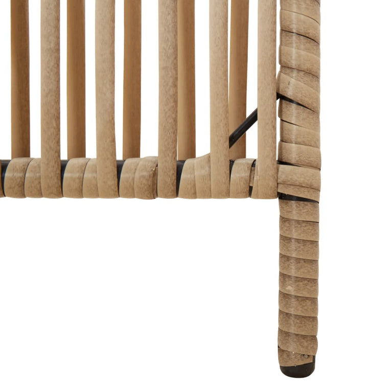 Kamerscherm 6 panelen poly rattan beige