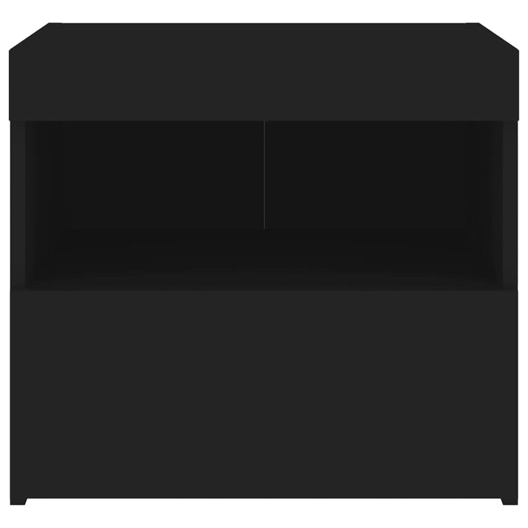 Nachtkastjes met LED-verlichting 2 st 50x40x45 cm zwart