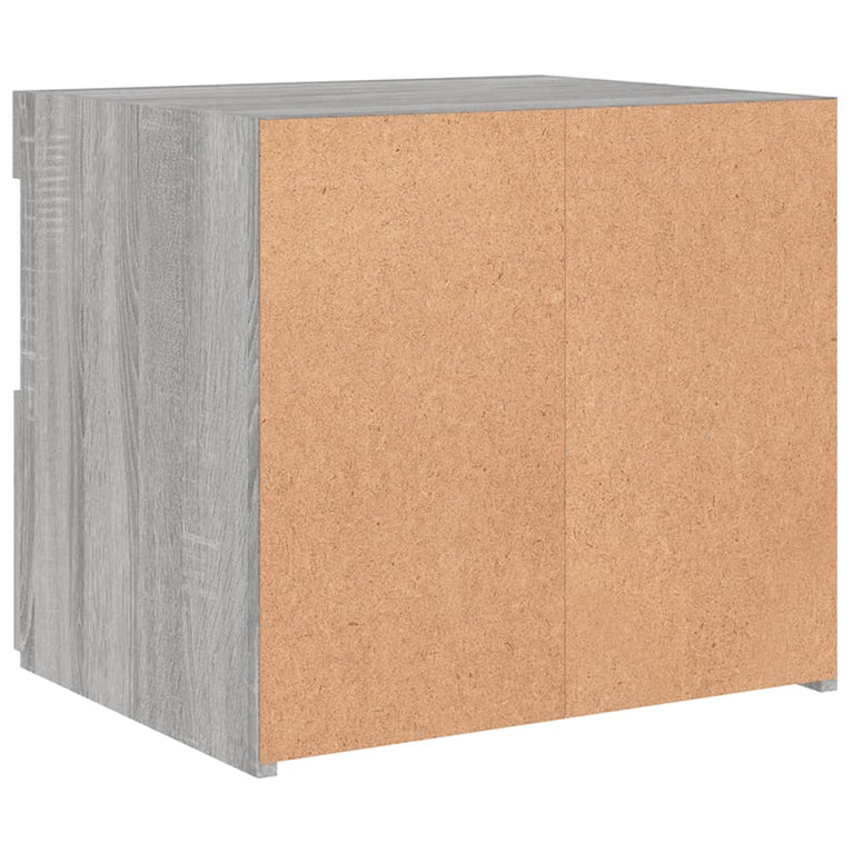 Nachtkastjes met LED-verlichting 2 st 50x40x45 cm grijs sonoma